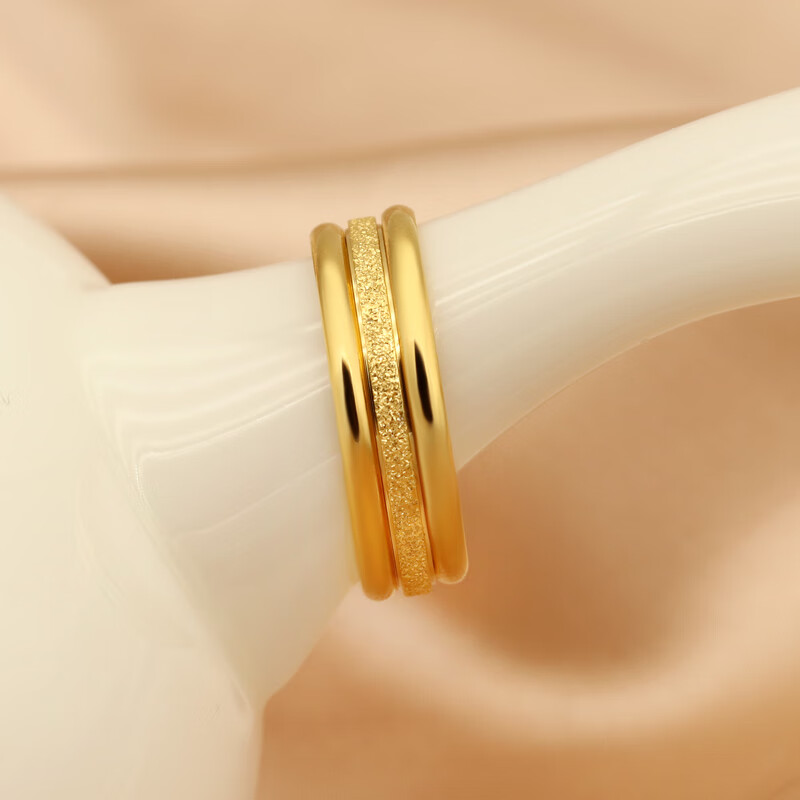 xcl高端品质素圈戒指三生三世戒指女小众设计感素圈金钛钢今年流行款