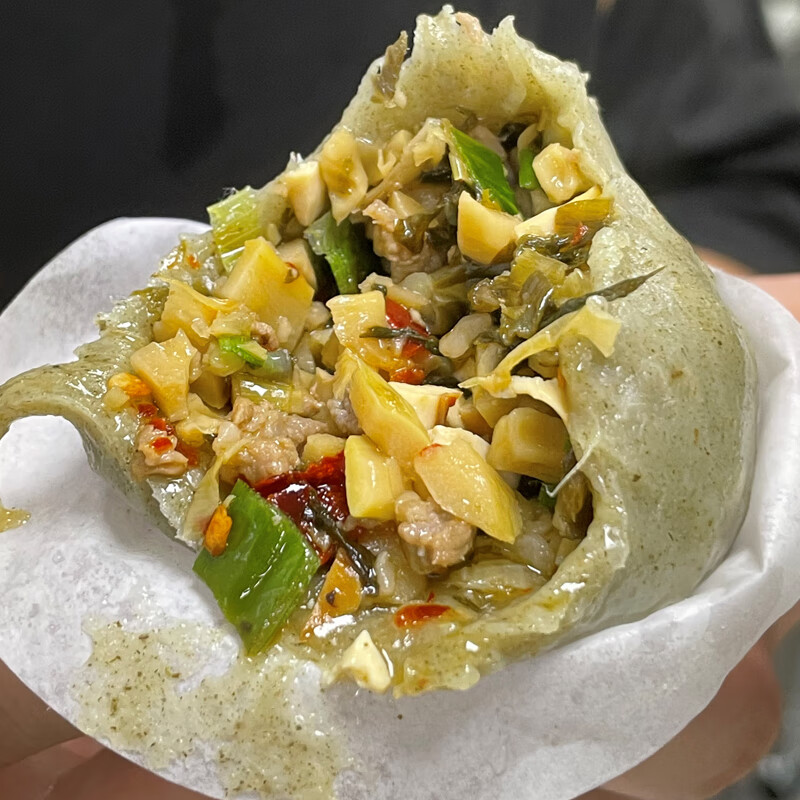 乐佳萱浙江衢州特产龙游清明粿传统手工小吃艾草青团青饺咸辣笋肉米果