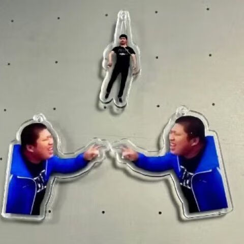 蕉京虎哥唐老鸭挂件东北往事双击虎哥唐老鸭早期整活网红亚克力钥匙扣