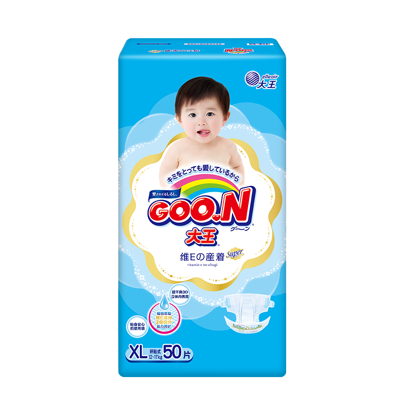 ������GOO.N�������� άE ֽ��� ����С�̿� Ӥ�� ��ʪ  XL50Ƭ��12-17kg��