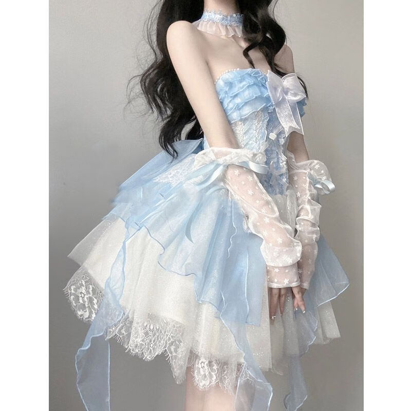 歆栩成人礼礼服女学生夏季新款抹胸连衣裙女初恋少女甜美风生日小礼裙