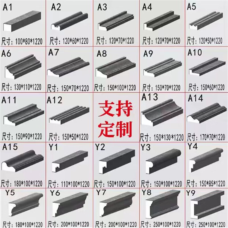 梦茜儿eps外墙装饰线条发泡陶瓷浮雕欧式屋檐线窗线条梁托罗马柱grc构