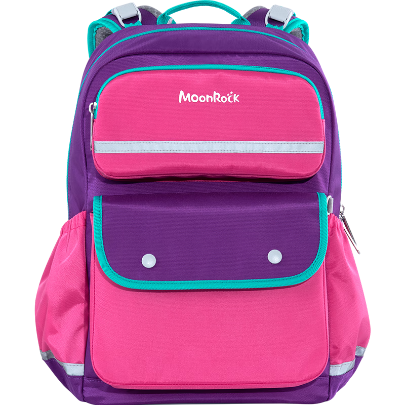 MoonRock 梦乐 书包小学生儿童护脊减负超轻便双肩背包大容量女减压1-4年级紫色