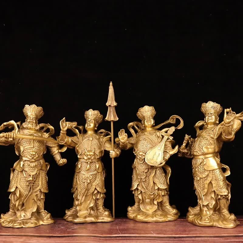 铜人艺巷铜人艺巷全铜黄铜四大天王铜像持国天王多闻天王广目天王增长