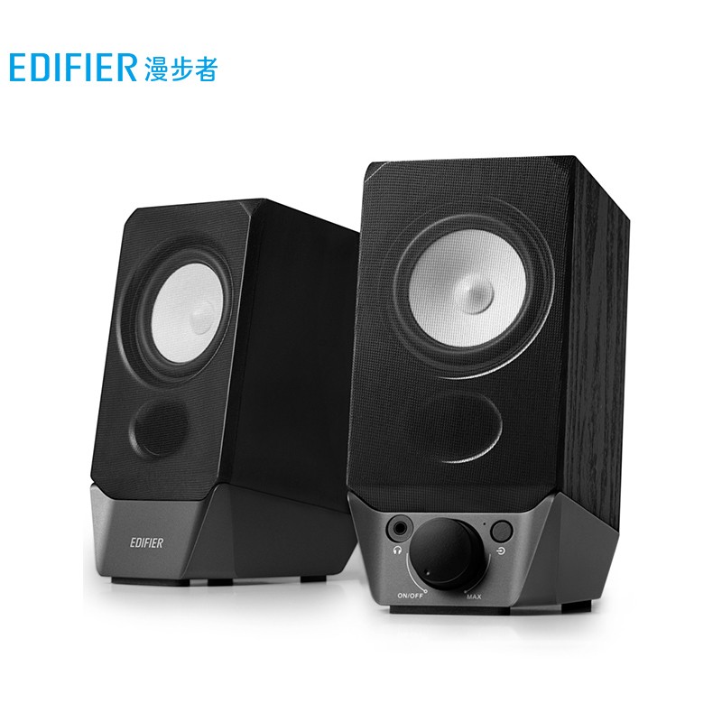 漫步者（EDIFIER）R19BT 多媒体音箱 2.0声道音箱 蓝牙音箱 电脑音响音箱 黑色