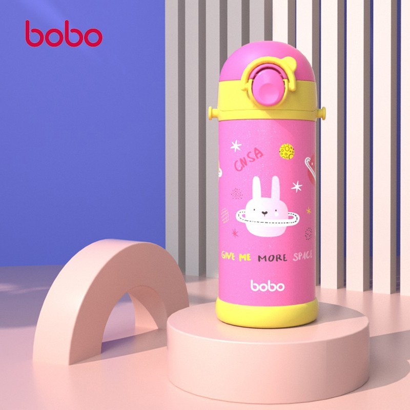 乐儿宝(bobo) 儿童保温杯 吸管学饮杯直饮杯双用316不锈钢保温水壶
