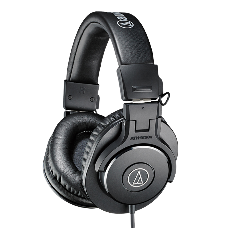 audio-technica 铁三角  ATH-M30X 头戴式监听耳机（耳罩）黑色