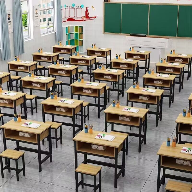 onevan课桌高中生学校课桌椅中小学生双层课桌辅导班培训桌补习班带