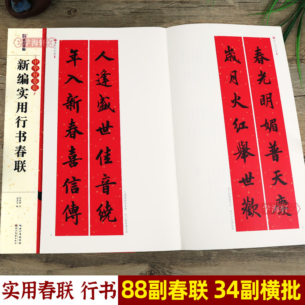 春联潘永耀书姚泉名编学生行书毛笔字帖书法临摹练习软笔对联作品集