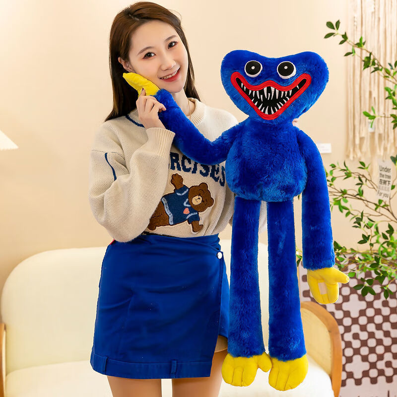 澳颜莱大号大蓝猫波比玩具可爱卡通波比的游戏时间生日礼物 蓝色 新品