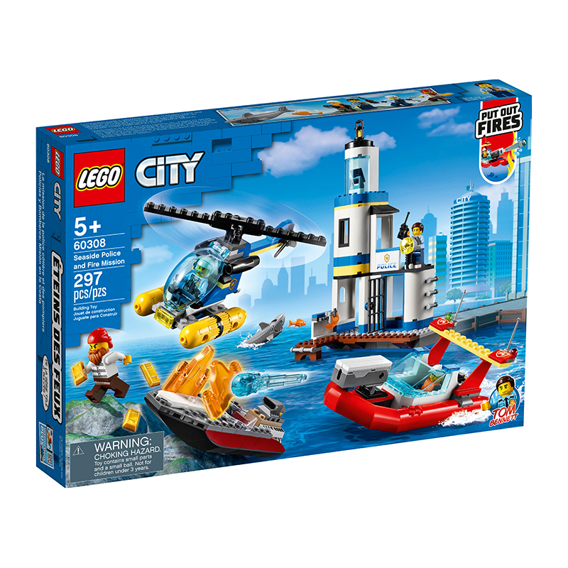 乐高lego城市组60308海滨警察消防任务小颗粒积木玩具 60308  海滨