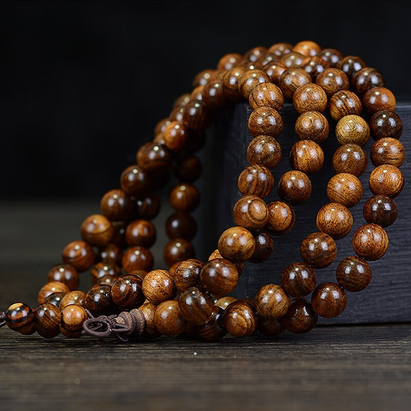 盘道 花梨木手串 男女文玩108颗佛珠手链长串 8mm