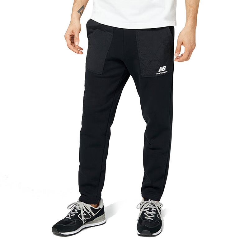 NEW BALANCE男款运动休闲针织跑步长裤  MP23502-BK L(身高175cm）