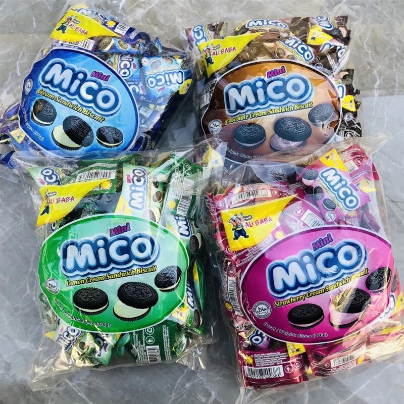 奧利奧mico迷你餅干獨立包裝巧克力夾心餅干馬卡龍整箱零食禮盒 376g口味3大包（自選備注）
