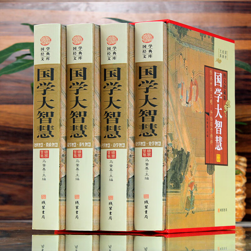 国学大智慧全套4册图文收藏版 中国古代蒙学诗经资政智慧处世智慧诗学经济学历史学论语史记中华国学藏书书局