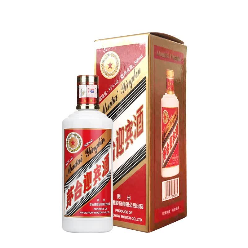 茅台迎宾酒 53度酱香型白酒500ml 单瓶装