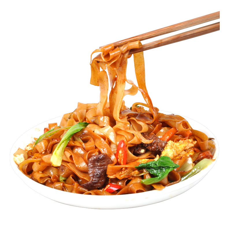 羅錦記廣東特產河粉寬粉炒牛河炒米粉粉絲米線速食干面皮干粉整箱 河粉 4.5斤+炒粉料1包