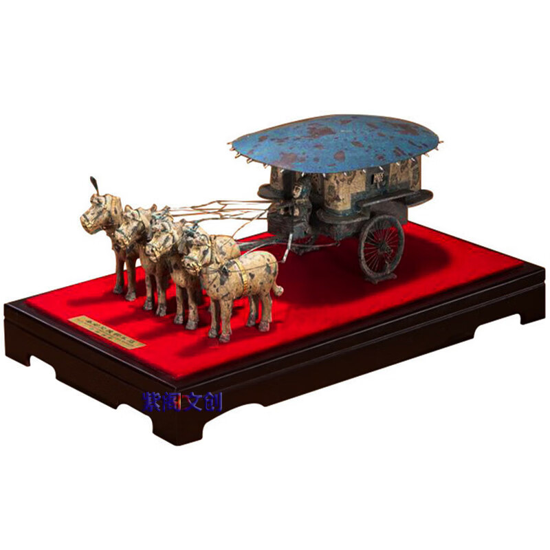 西安秦始皇陵青铜器办公室书房桌面复古摆件兵马俑铜车马开业礼 1/16