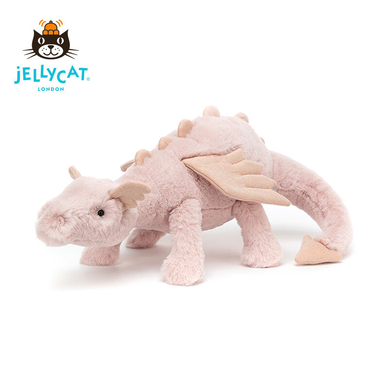 jellycat 玫瑰色龙可爱公仔毛绒玩具情人节礼物玩偶娃娃送礼 粉红色 7