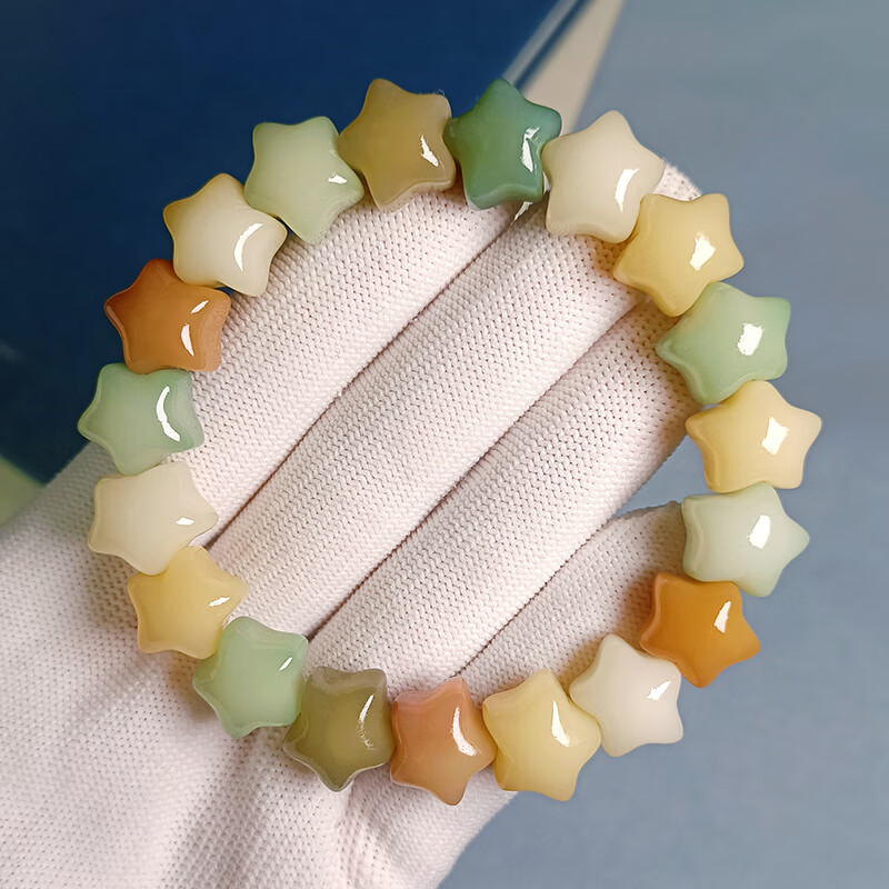 翡芙迪雕刻星星菩提根手串盘玩白玉菩提子佛珠男文玩绕指柔手链男女