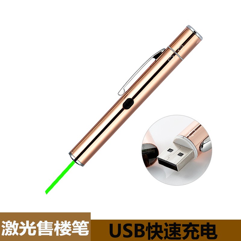天窗(sky window)常亮款usb快充激光笔绿光远射激光灯售楼沙盘会议