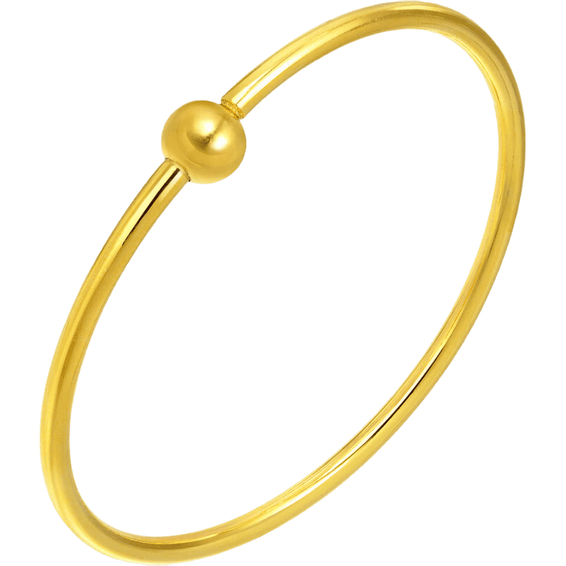 周生生足金光面黃金手鐲傳承素圈圓棍90194K計價07圈11.85克