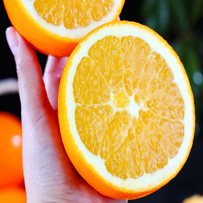 蟠橙园 江西赣南脐橙当季新鲜橙子水果现摘皮薄多汁手剥无核礼盒团购 【60%人选】净重9.2斤单果200g+