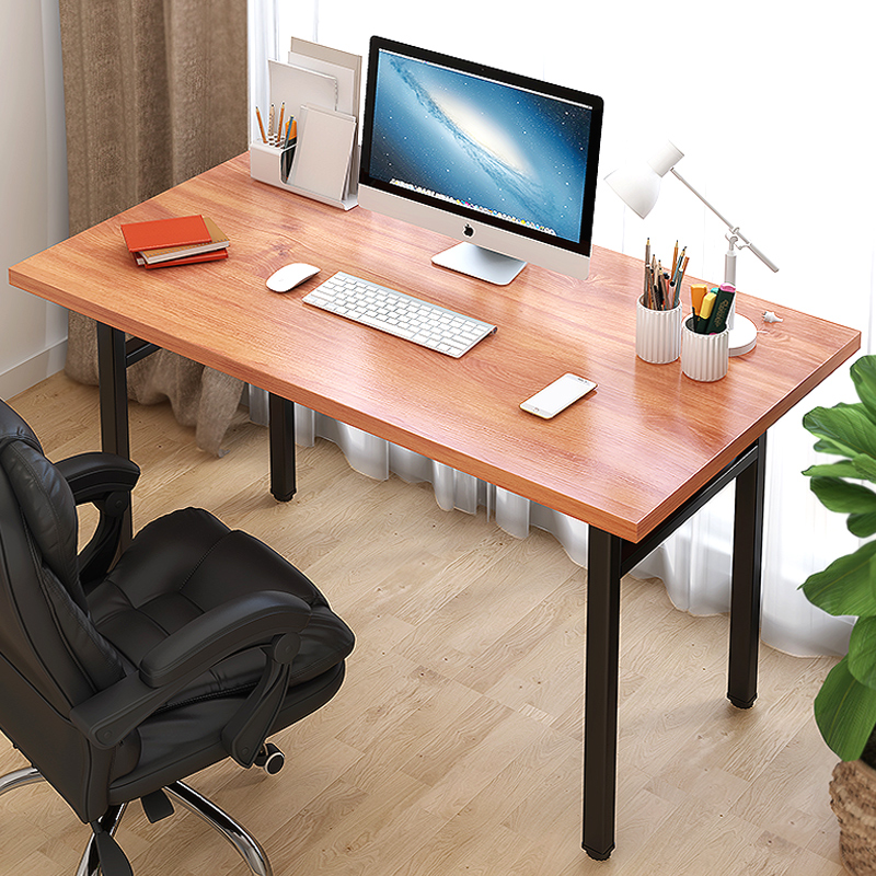 奇晟铭源 电脑桌书桌 折叠桌台式机办公1.2米稳固型 学生宿舍家用卧室学习桌子笔记本桌 胡桃木色 LC-103