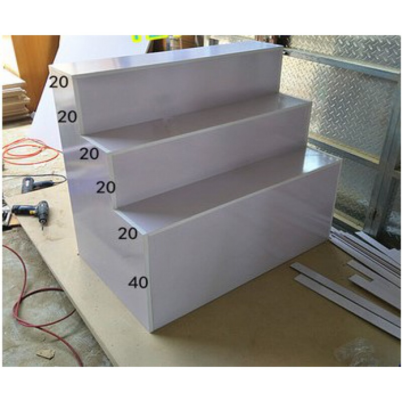 可狄定制台阶型中岛柜展示柜梯形阶梯展示架鞋柜柜台展柜鲜花展台礼