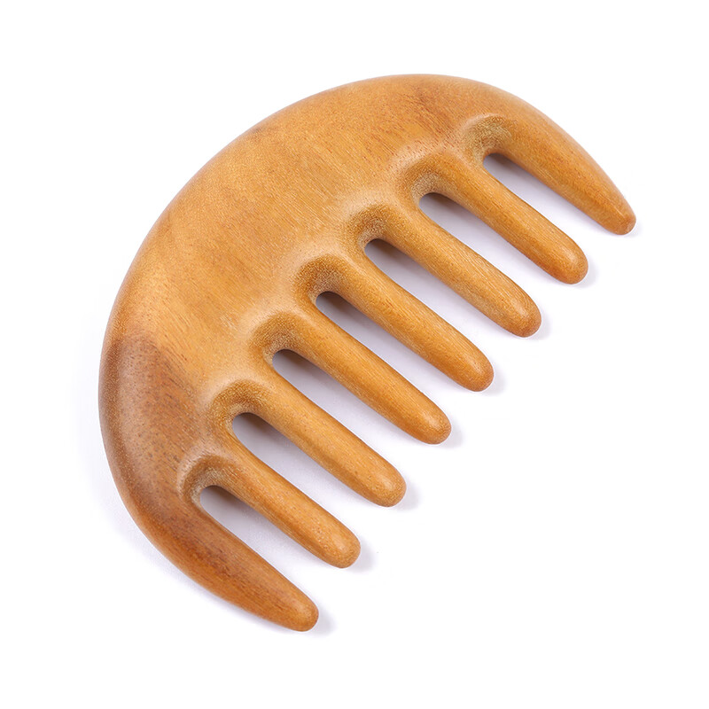 紫檀木按摩梳子头皮经络圆头疏通大齿梳养护理头部面部老人养生梳