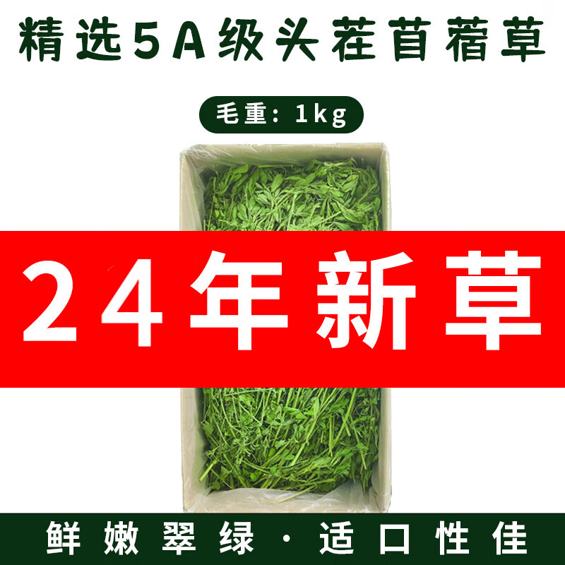 牛寵苜蓿草紫花干草兔子糧草幼兔食用龍貓豚鼠吃的糧食苜宿草兔糧飼料 1001g