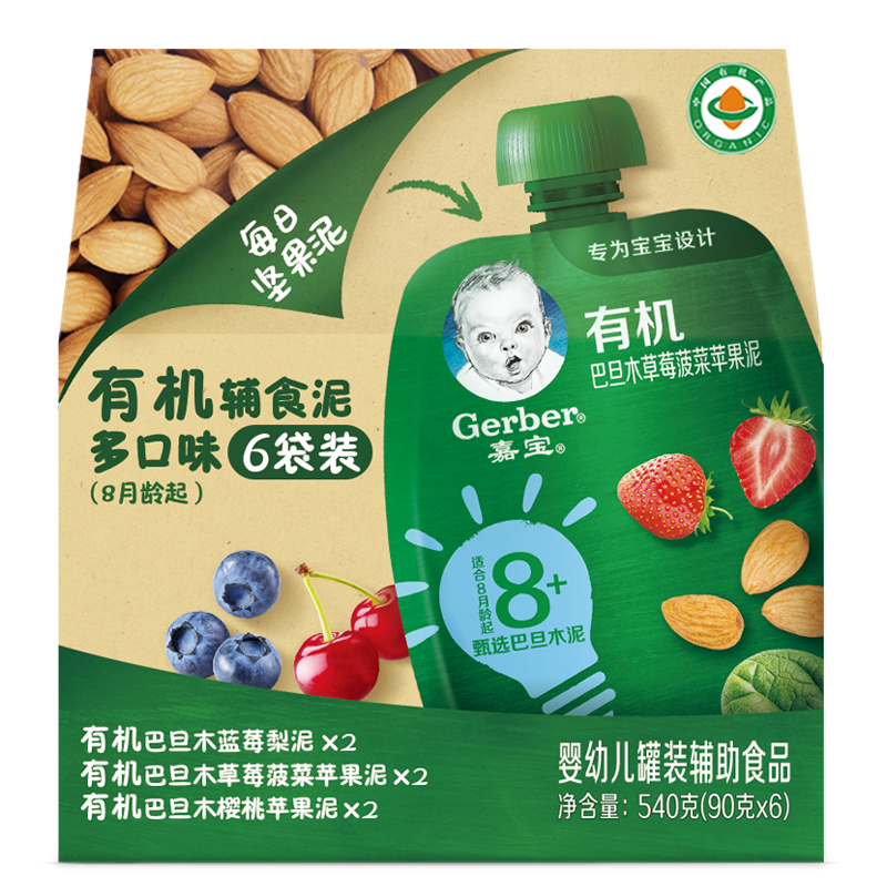 婴儿食品价格趋势:有机果泥和每日坚果泥最佳选择