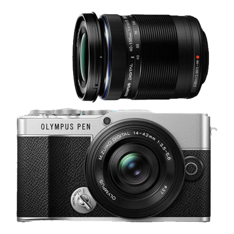 奧林巴斯（OLYMPUS）PEN E-P7 微單相機 奧之心 數碼復古相機 微單無(wú)反照相機 EP7+14-42+40-150 雙鏡頭 銀色 
