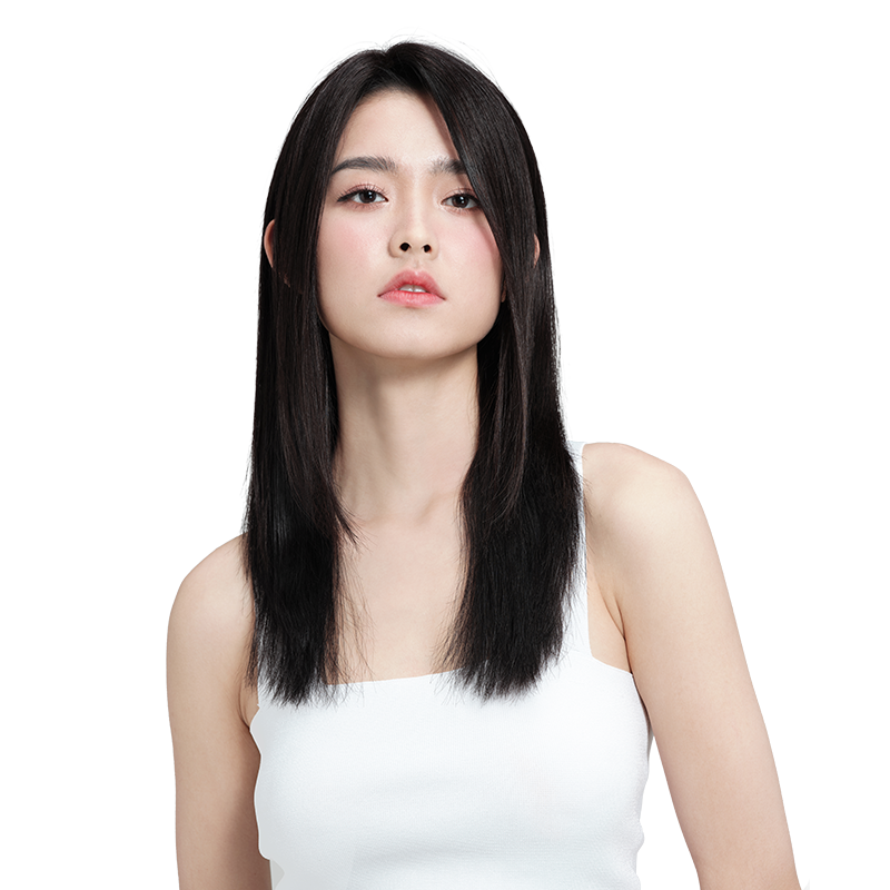 瑞貝卡（Rebecca）假發(fā)片遮白發(fā)補(bǔ)發(fā)片空氣劉海全真人發(fā)隱形無(wú)痕補(bǔ)發(fā)塊女中長(zhǎng)直發(fā)片