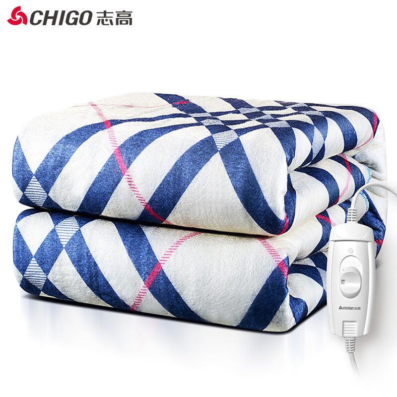 志高（CHIGO）电热毯单人双人电褥子电暖毯一键除螨家用电热垫高温自动断电热毯 【1.5米*0.7米】二档温控