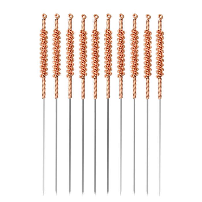 盘龙柄圆利针粗针灸针 盘龙针圆利针灸针 独针 海川通针10根 040*25