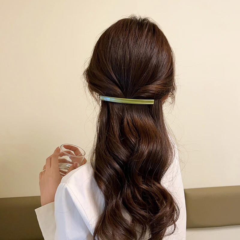 奇美拉(chimera)醋酸板材马尾一字夹高级感发饰后脑勺发夹弹簧夹子