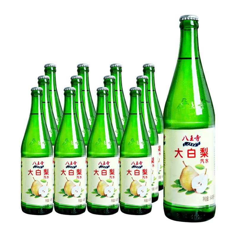 八王寺八王寺东北大白梨640ml大瓶怀旧香槟老汽水玻璃瓶碳酸饮料 八王