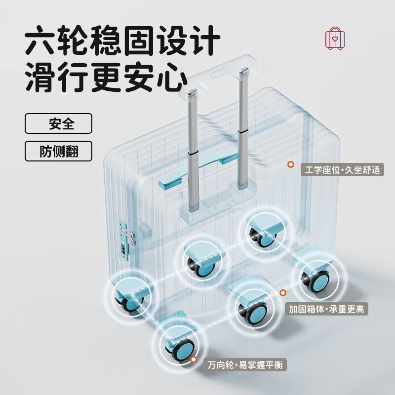 友胜保罗儿童行李箱可骑可坐六轮儿童拉杆箱男女宝宝加厚加宽小旅行箱 薰衣紫【加固六轮承重】 20英寸 【可登机 方便携带】