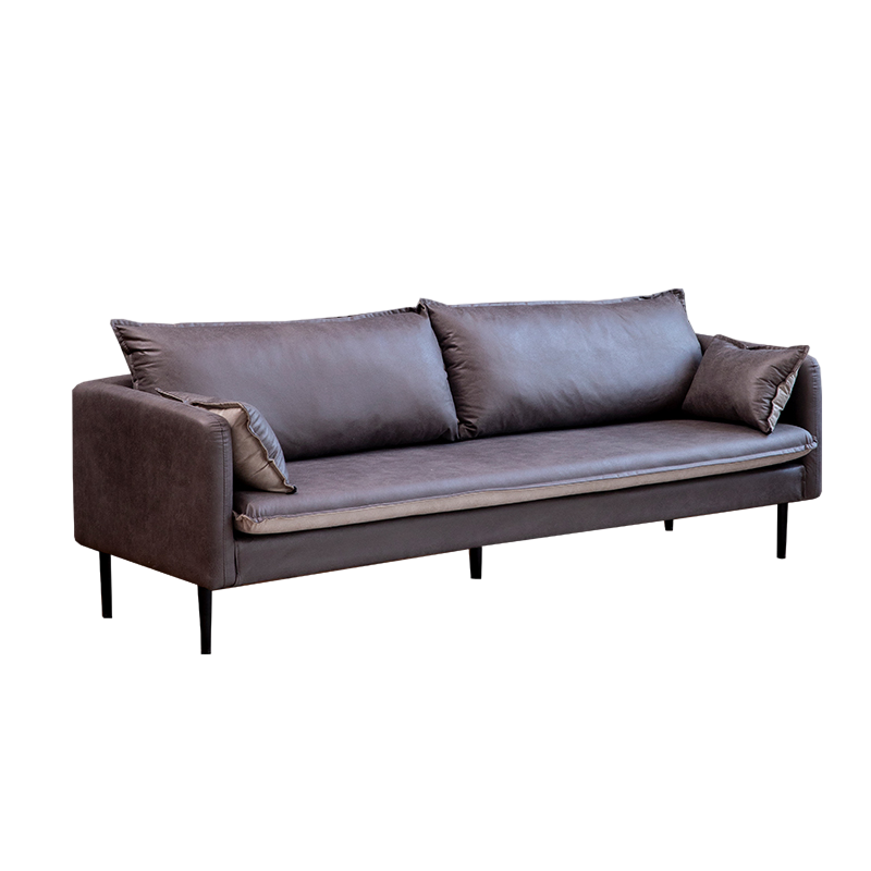 工来工往PF沙发客厅懒人沙发小户型家用沙发沙发办公简易沙发休闲三人位 深灰卡其色三人位200*65*78cm+抱枕