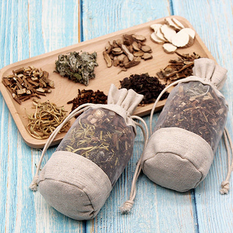 艾叶草本驱蚊包驱虫香包中草药小香囊汽车除味防蚊虫香包 80g透明款2