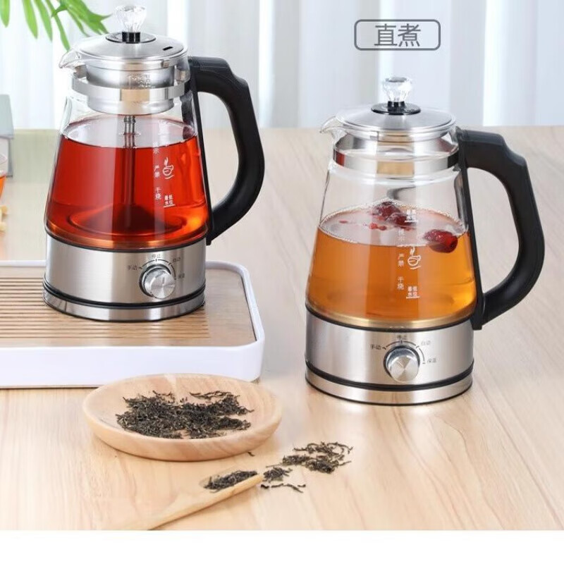 RASW德国品质电热温酒壶家用烫酒黄酒专用温酒器煮酒神器白酒加厚玻璃 4档旋钮-不锈钢【带保温】