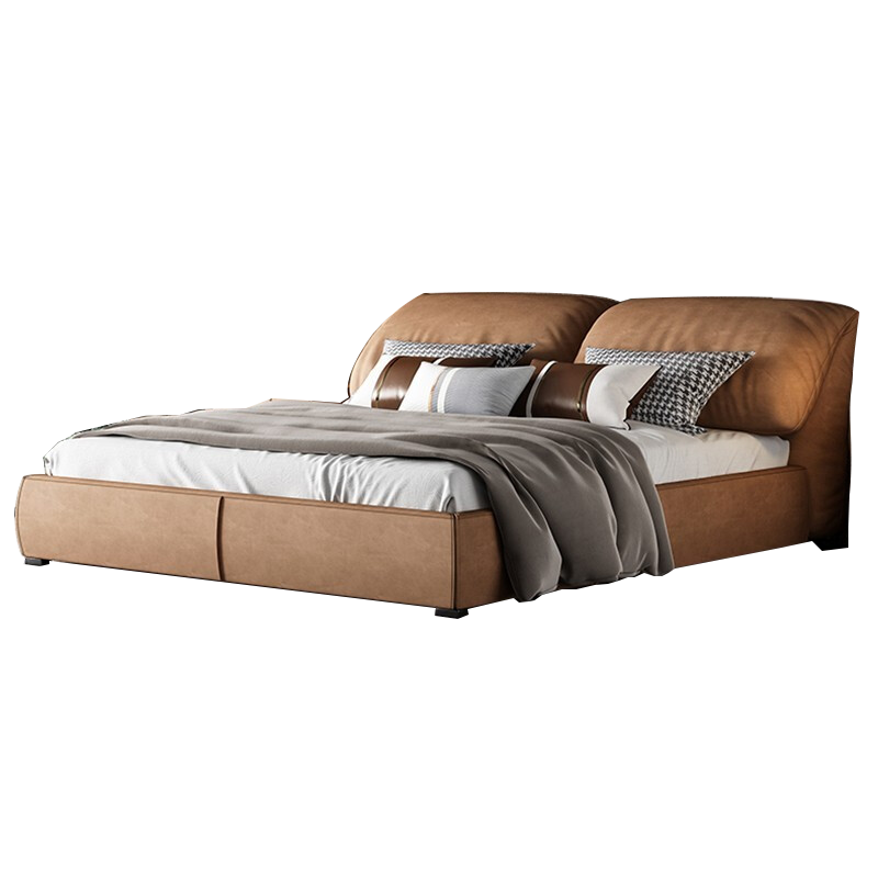 皇家公馆 床意式极简科技布床2021新款轻奢现代简约主卧婚床设计师北欧布艺床 纳米免洗科技布床+床头柜*2 1500mm*2000mm(储物高箱结构)