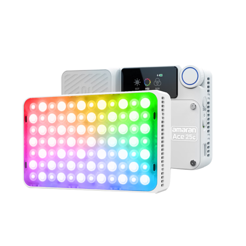 愛(ài)圖仕（Aputure）艾蒙拉 ACE 25C全彩直播補光燈攝影燈 25W手持便攜補光燈手機相機室內戶(hù)外拍攝常亮口袋燈 白色