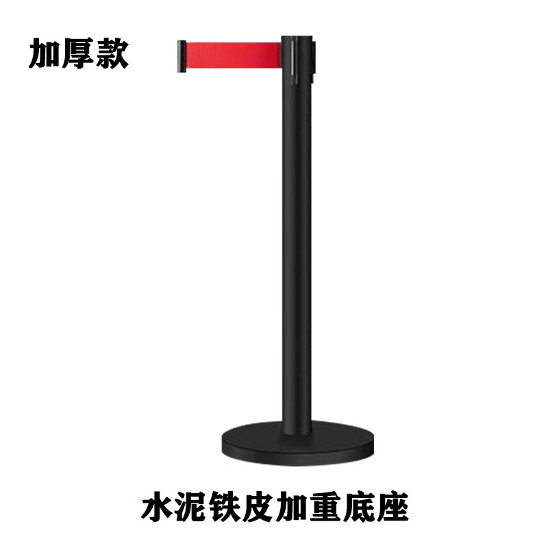 围栏健身房机场学校排队护栏商场广告围挡 两边立柱水泥铁皮加重底座