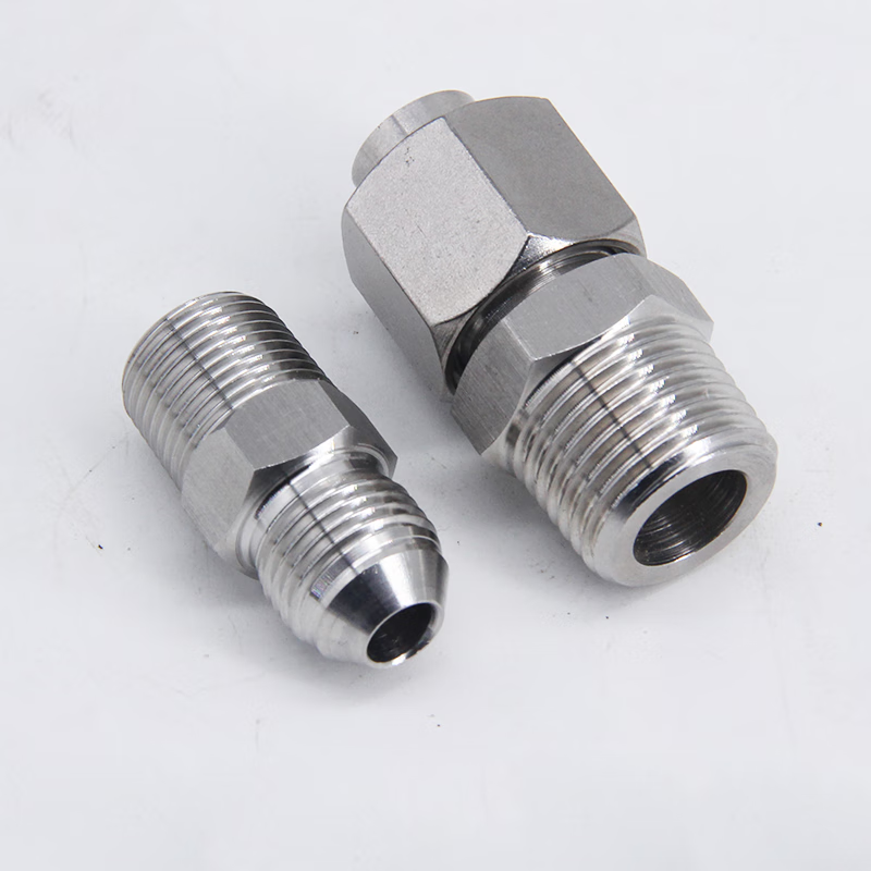 枭采 304不锈钢扩口式锥螺纹直通管接头gb/t5626.