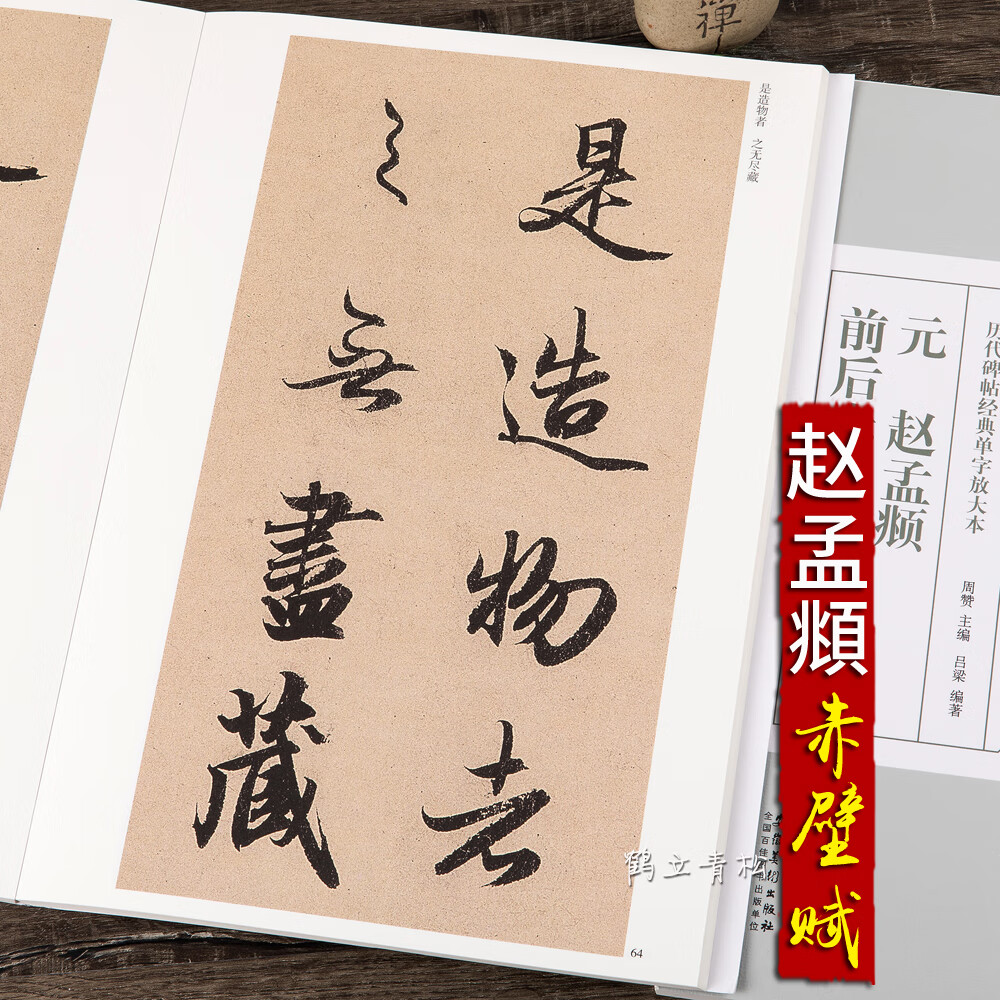 赵孟俯赵体赵孟頫前后赤壁赋行书毛笔书法字帖放大本