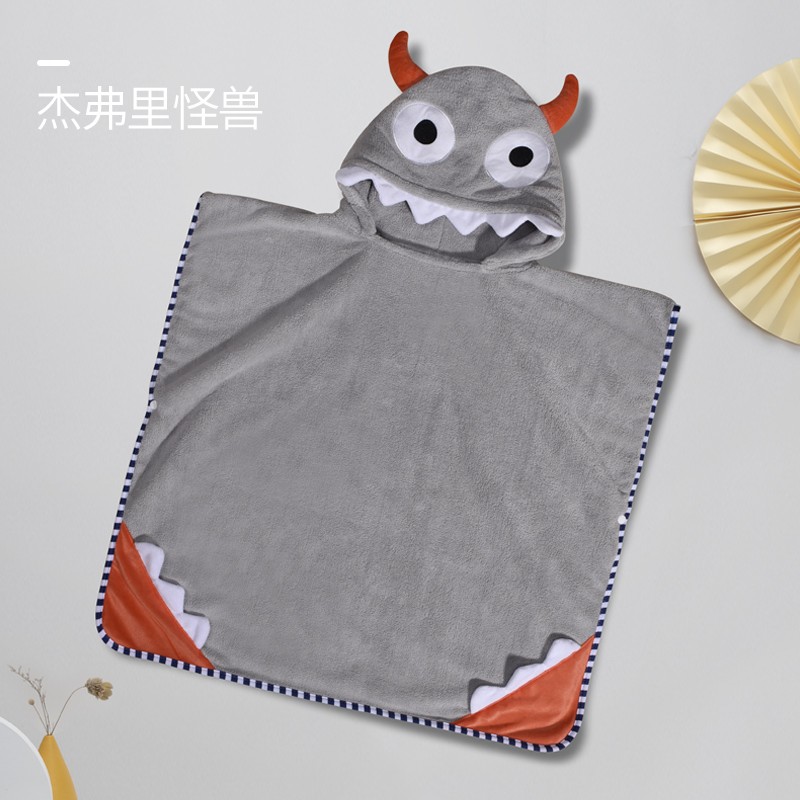 抱抱熊婴儿浴巾连帽儿童浴巾棉质柔软吸水秋冬款宝宝洗澡巾幼儿童浴巾 杰费里怪兽怎么样,好用不?