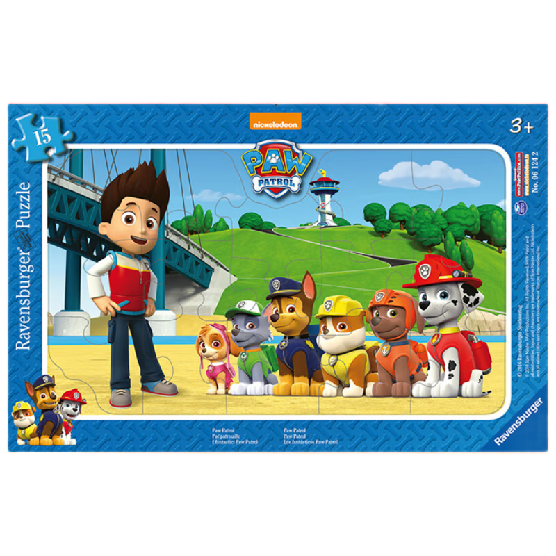 睿思（Ravensburger）汪汪隊(duì)立大功兒童拼圖1x15片 男女孩生日禮物益智玩具