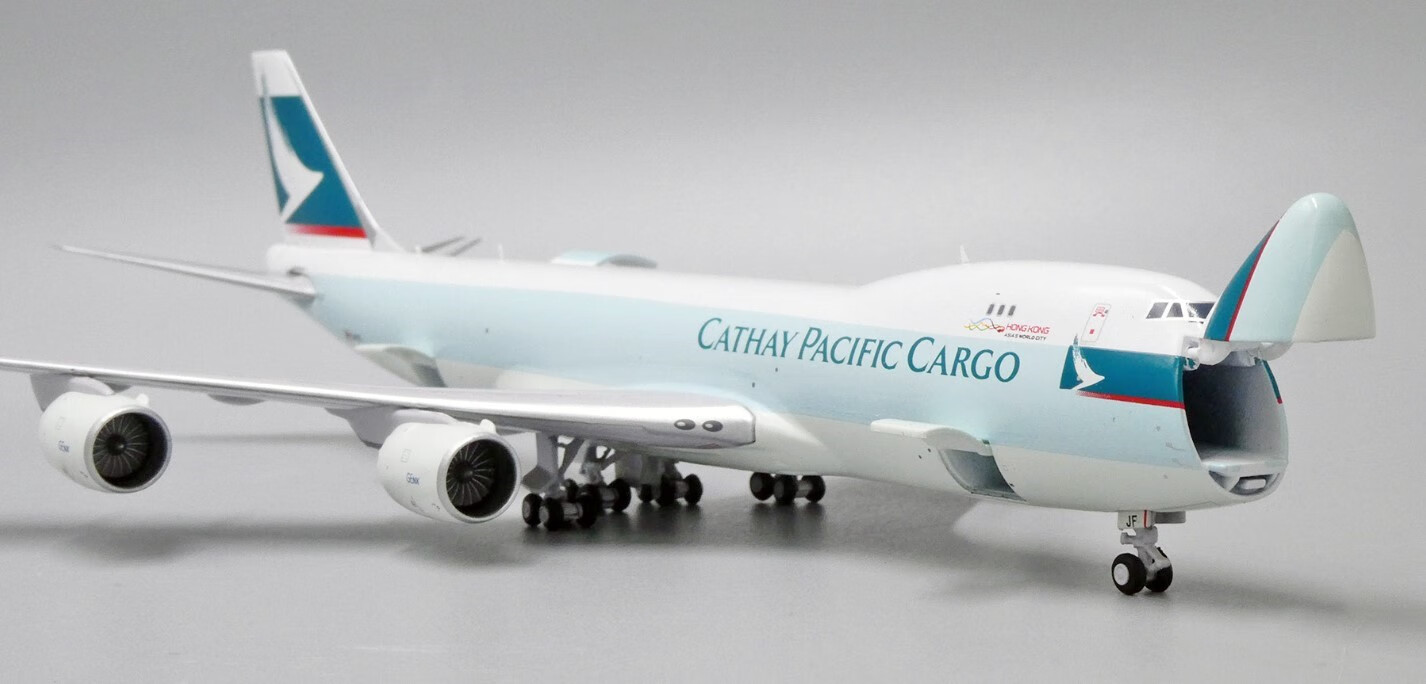 少羽合金 1:400 国泰航空 货机 b747-8f b-ljf 可开鼻仓飞机模型